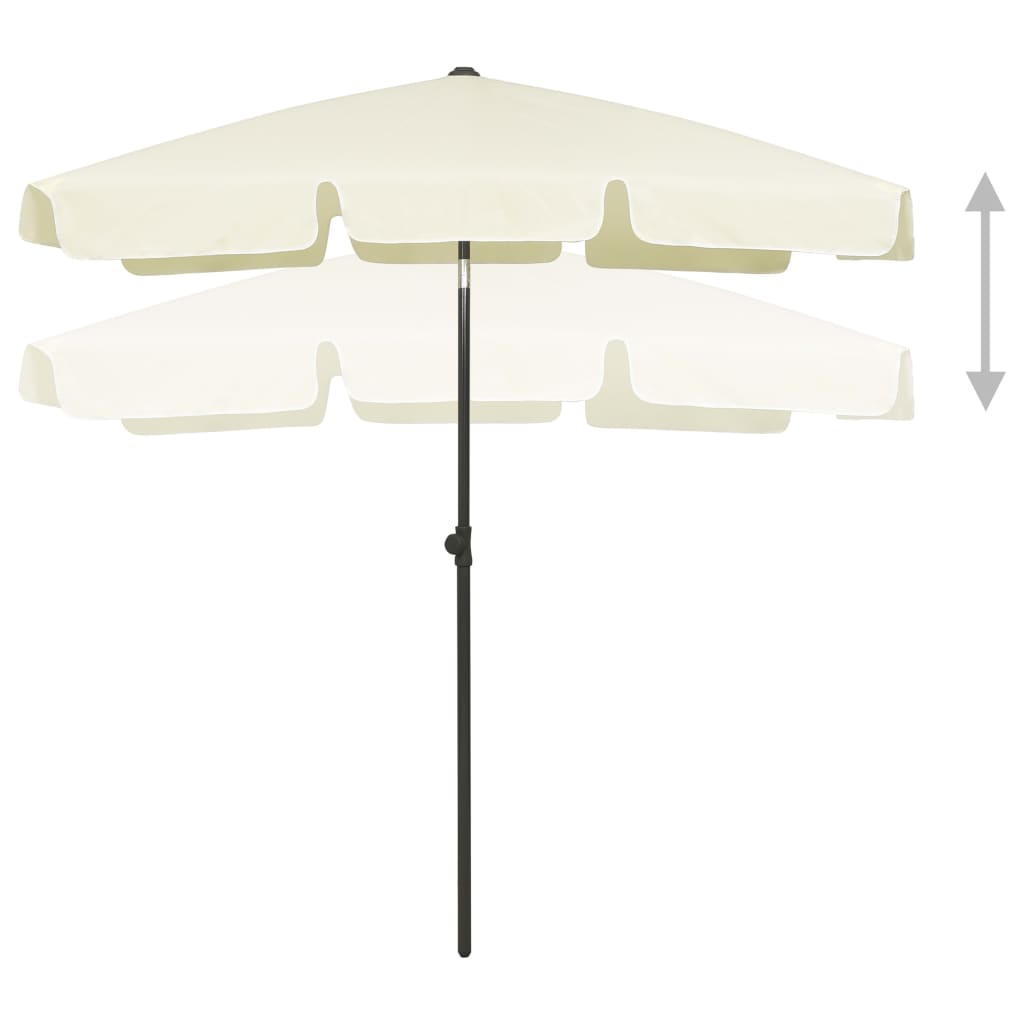 Vidaxl Strandparasol 180x120 cm giallo sabbioso