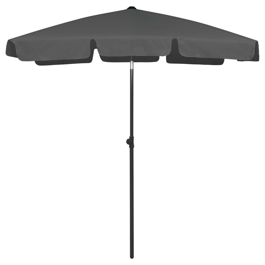 Vidaxl Strandparasol 180x120 cm antracite