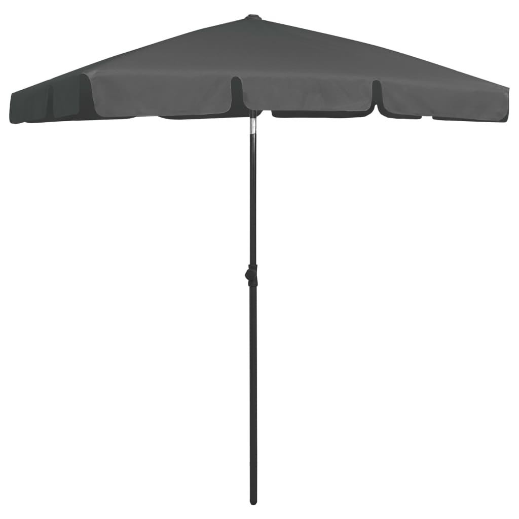 Vidaxl Strandparasol 180x120 cm antracite