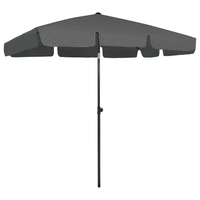 Vidaxl Strandparasol 200x125 cm antracite -colorato