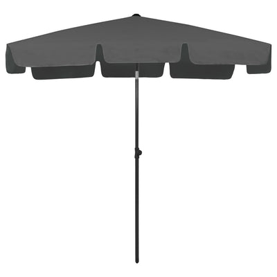 Vidaxl Strandparasol 200x125 cm antracite -colorato
