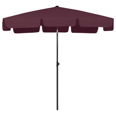 Vidaxl Strandparasol 200x125 cm Bordeaux rosso