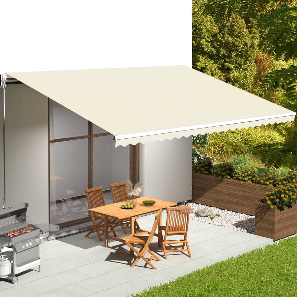 Tela de reemplazo de Vidaxl para Luifel 6x3.5 m Cream -Colored