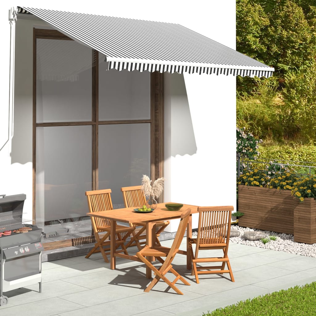 Panno sostitutivo Vidaxl per Luifel 3.5x2,5 M antracite -colorato e bianco