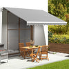 Panno sostitutivo Vidaxl per Luifel 4.5x3,5 M antracite -colorato e bianco