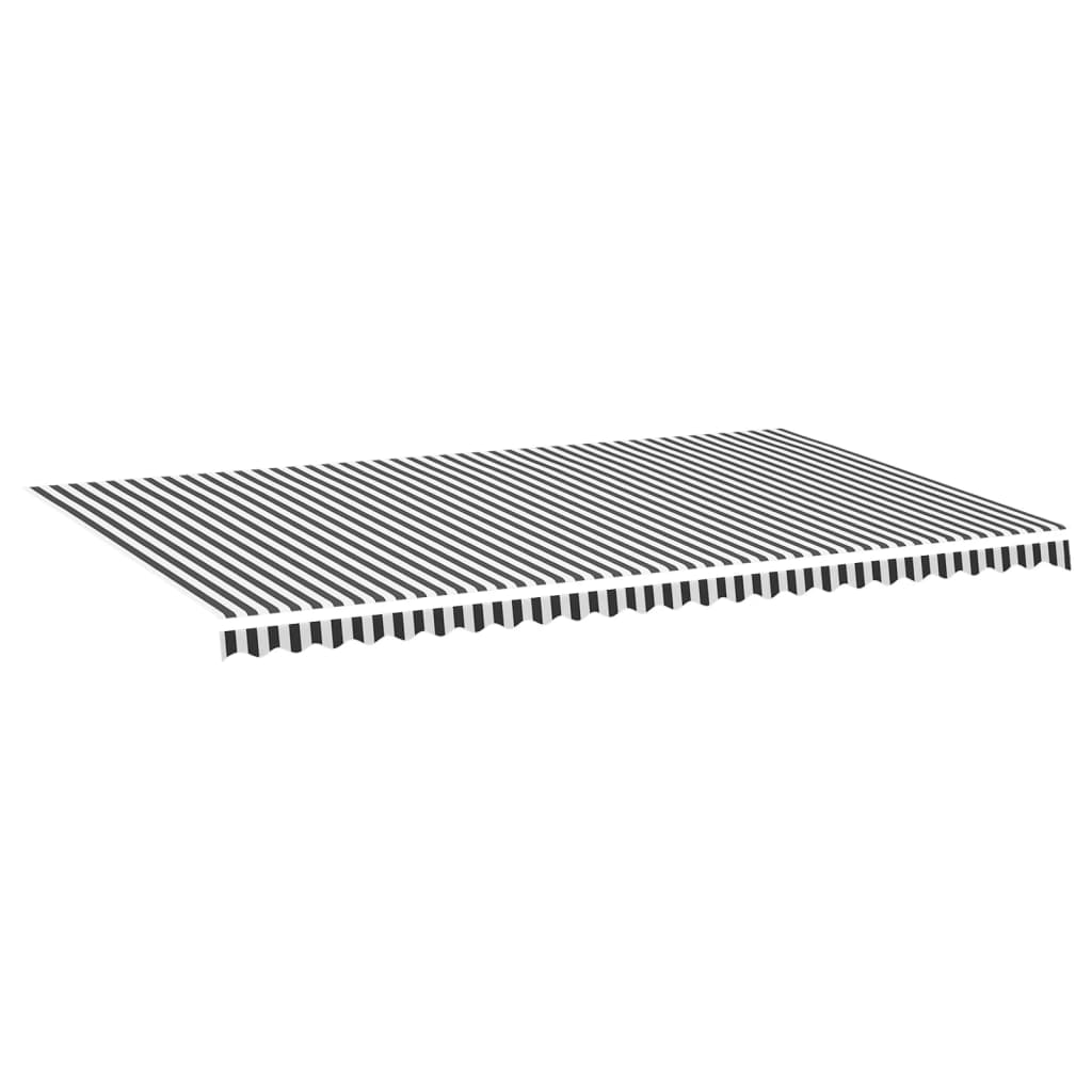 Tela de reemplazo de Vidaxl para Luifel 6x3.5 m antracita -Coled y blanco