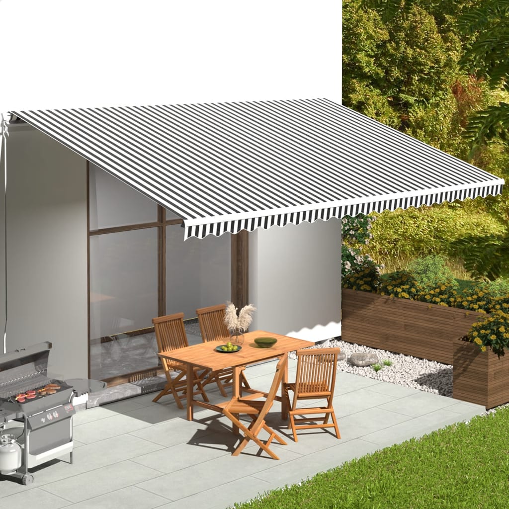 Tela de reemplazo de Vidaxl para Luifel 6x3.5 m antracita -Coled y blanco