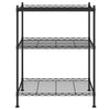 Vidaxl Storage Rack 3 capas 150 kg 60x35x76 cm negro