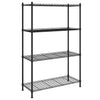 Vidaxl opbergrek 4-laags 200 kg 90x35x137 cm zwart
