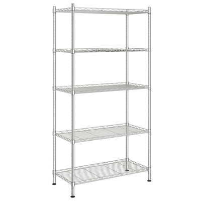 Vidaxl Storage Rack a 5 strati 250 kg 90x35x180 cm cromo-colorato