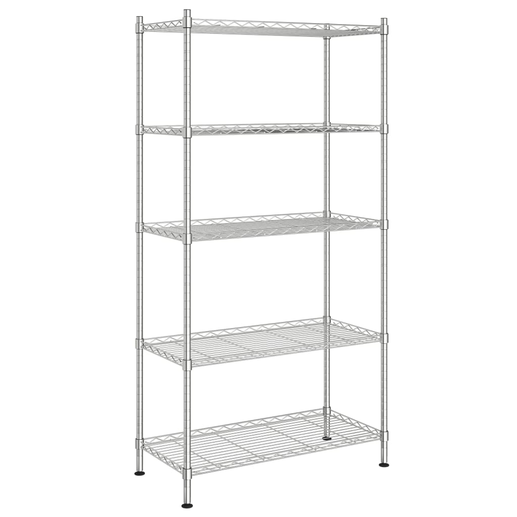 Vidaxl Storage Rack a 5 strati 250 kg 90x35x180 cm cromo-colorato