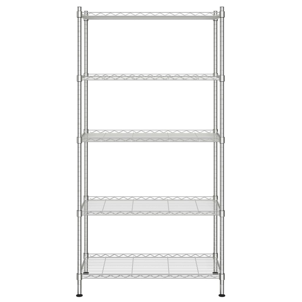 Vidaxl Storage Rack a 5 strati 250 kg 90x35x180 cm cromo-colorato