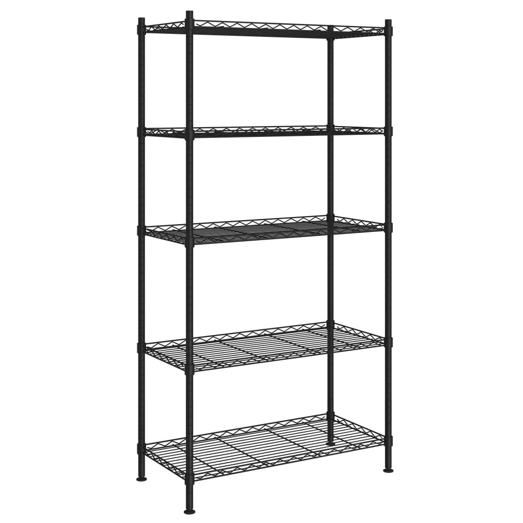 Vidaxl Storage Rack a 5 strati 250 kg 90x35x180 cm nero