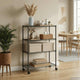 Vidaxl Storage Rack 4 capas con ruedas 200 kg 90x35x142 cm negro