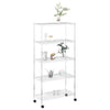 Vidaxl Storage Rack de 5 capas con ruedas 250 kg 75x35x155 cm de color cromado