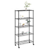 Vidaxl Storage Rack a 5 strati con ruote 250 kg 75x35x155 cm nero