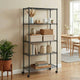 Vidaxl Storage Rack a 5 strati con ruote 250 kg 75x35x155 cm nero