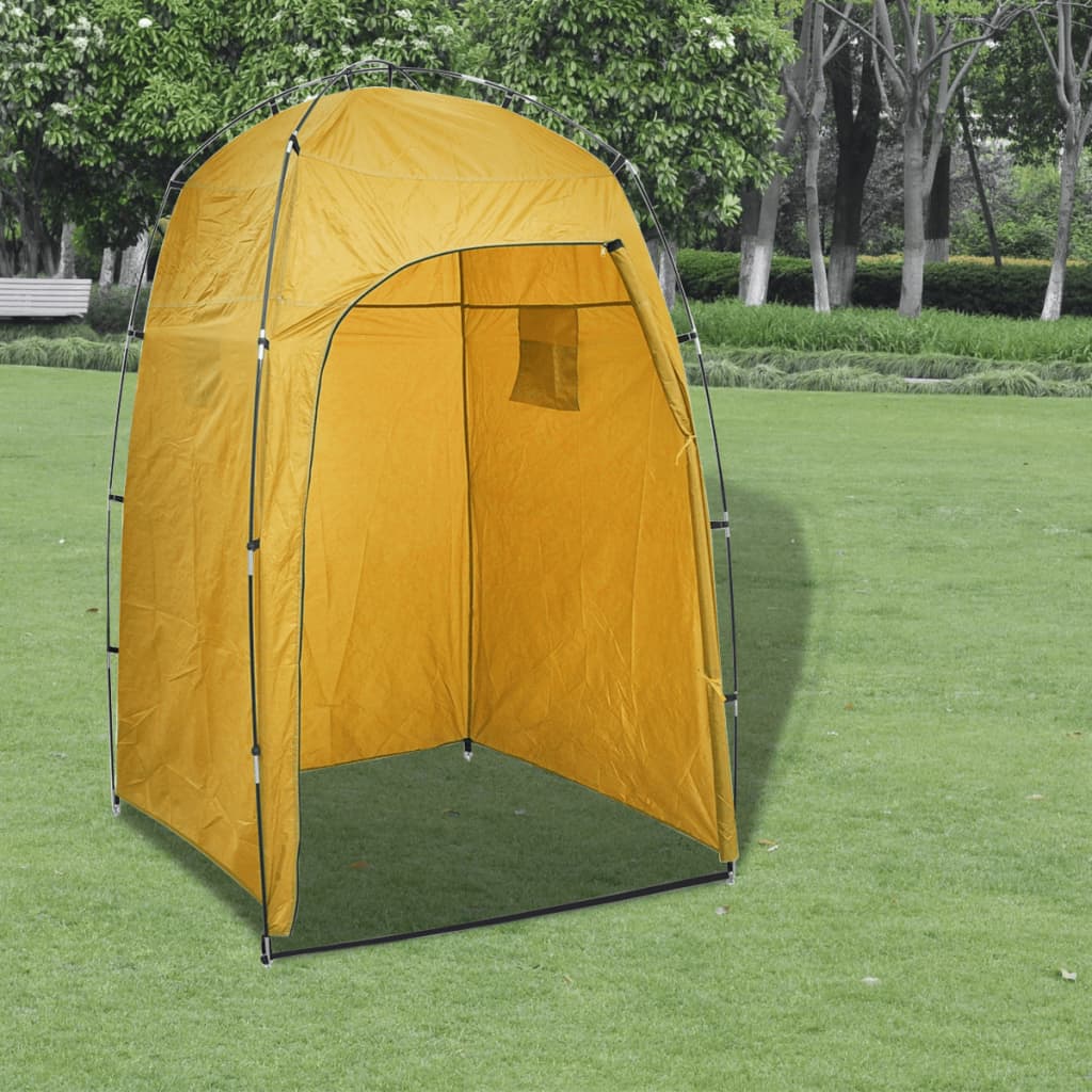 Vidaxl Shower-WC- Cambiando tenda giallo