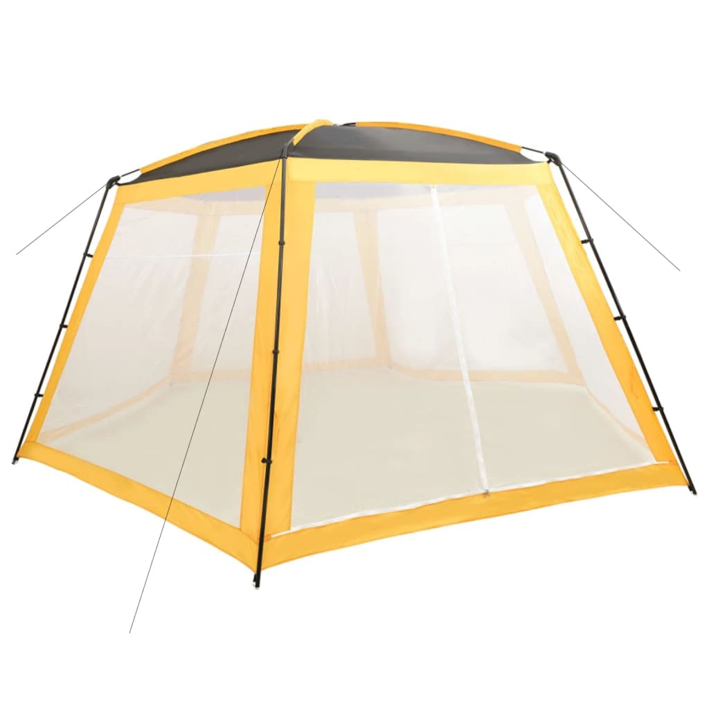 Vidaxl zwembadtent 660x580x250 cm stof geel