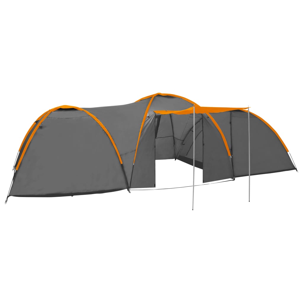 Vidaxl Iglot 8 persone 650x240x190 cm grigio e arancione