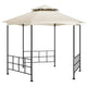 Gazebo Vidaxx con pareti laterali 3,1x2,7 m color crema