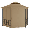 Vidaxl prieel met zijwanden 3,1x2,7 m taupe