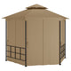 Gazebo Vidaxx con pareti laterali 3,1x2,7 m tortora