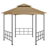 Vidaxl prieel met zijwanden 3,1x2,7 m taupe