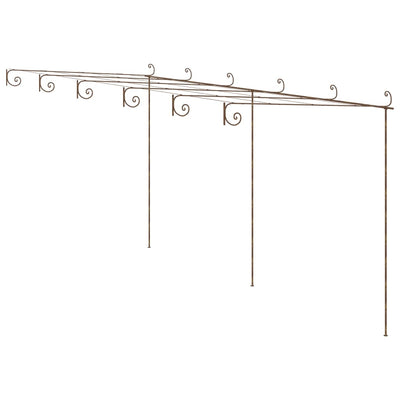 Vidaxl Tuinpergola 6x3x2.5 M Iron Antique Brown