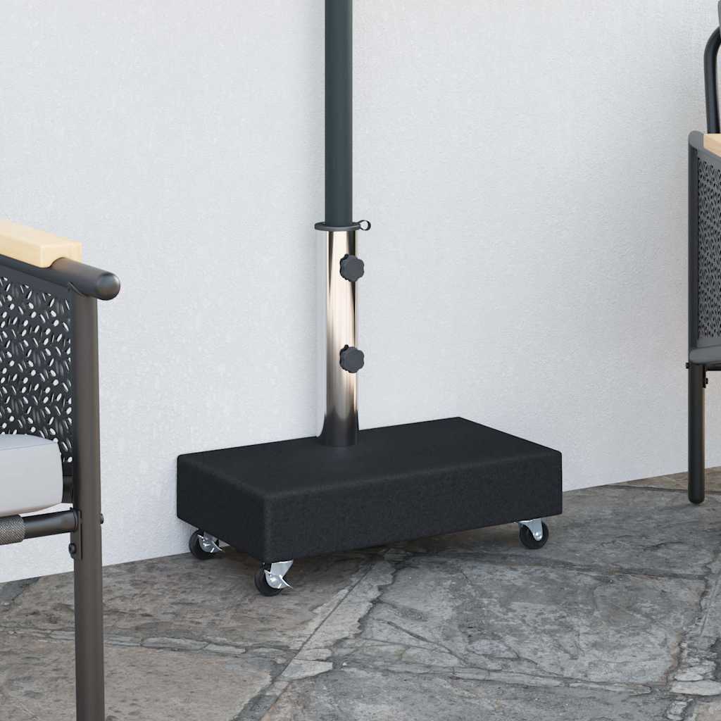 Vidaxl Parasol Foot 45x25x8 cm granito nero