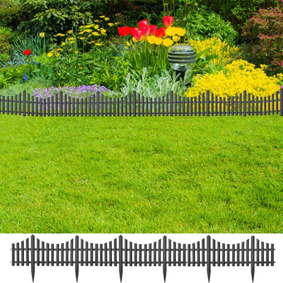 Vidaxl Gazon bordes 17 st 10 m pp antracita -color