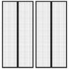 Cortinas de puerta de insectos Vidaxl 2 PCS Magnetic 220x110 cm Negro