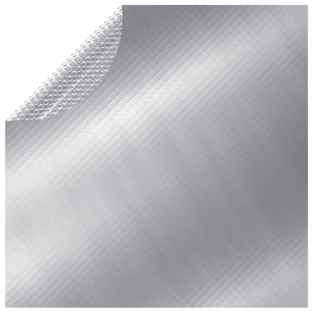 Vidaxl Tapa de piscina 488 cm PE de color plateado