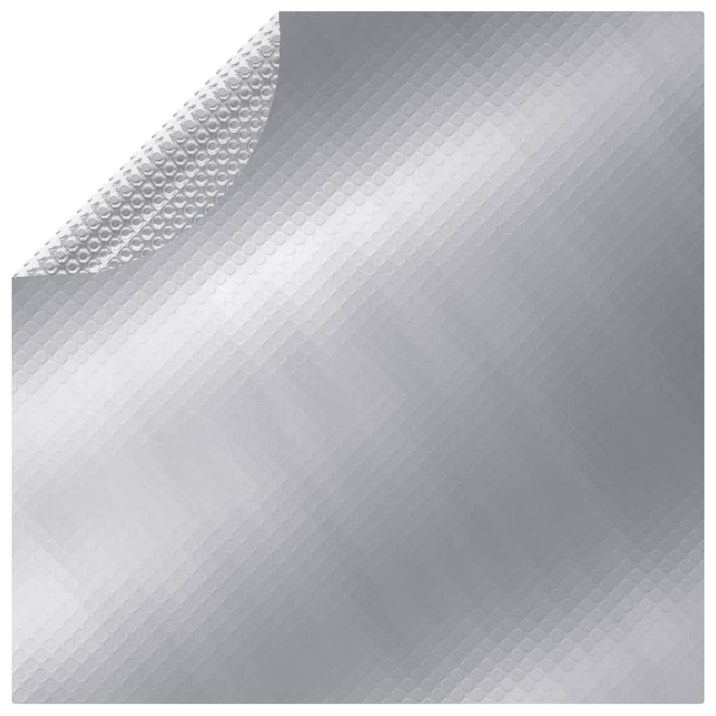 Vidaxl cubierta de piscina 527 cm PE de color plateado