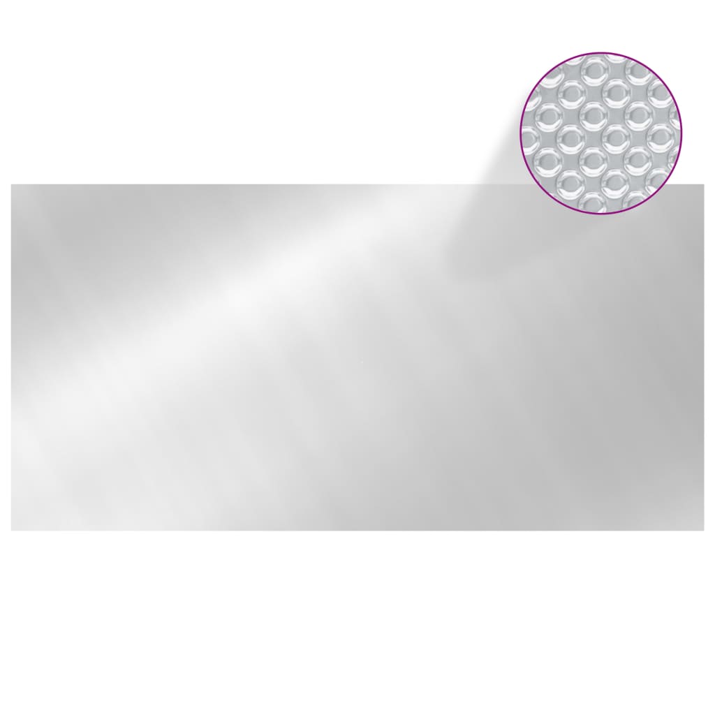 Copertina di piscina Vidaxl 975x488 cm PE color argento