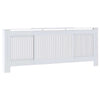 Vidaxl Construcción del radiador de 205 cm MDF White