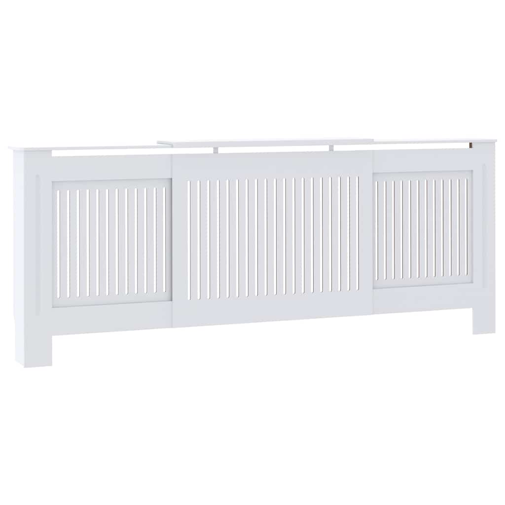 Vidaxl Construcción del radiador de 205 cm MDF White