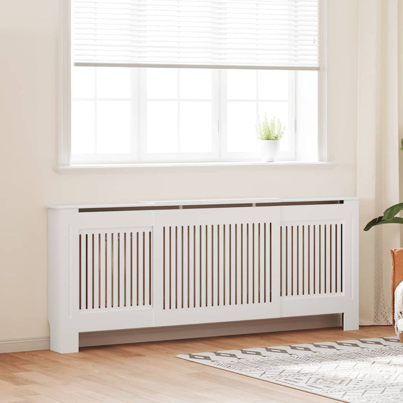 Vidaxl Construcción del radiador de 205 cm MDF White