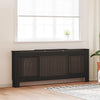 Vidaxl Construcción del radiador de 205 cm MDF Negro