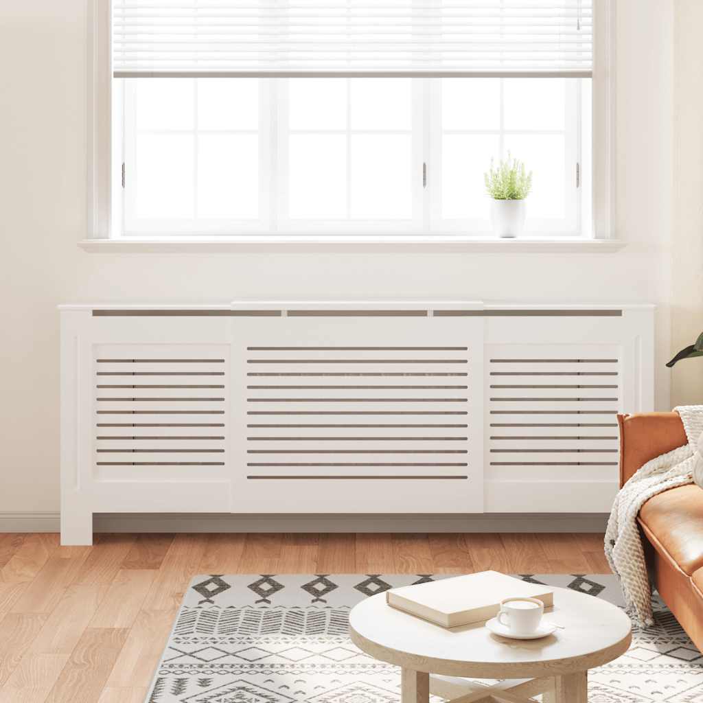 Vidaxl radiatorombouw 205 cm mdf wit