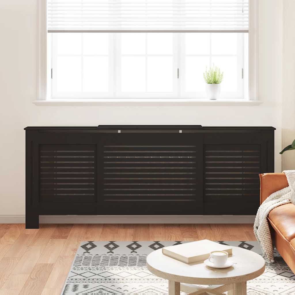 Vidaxl Radiatorom Construction 205 cm MDF nero