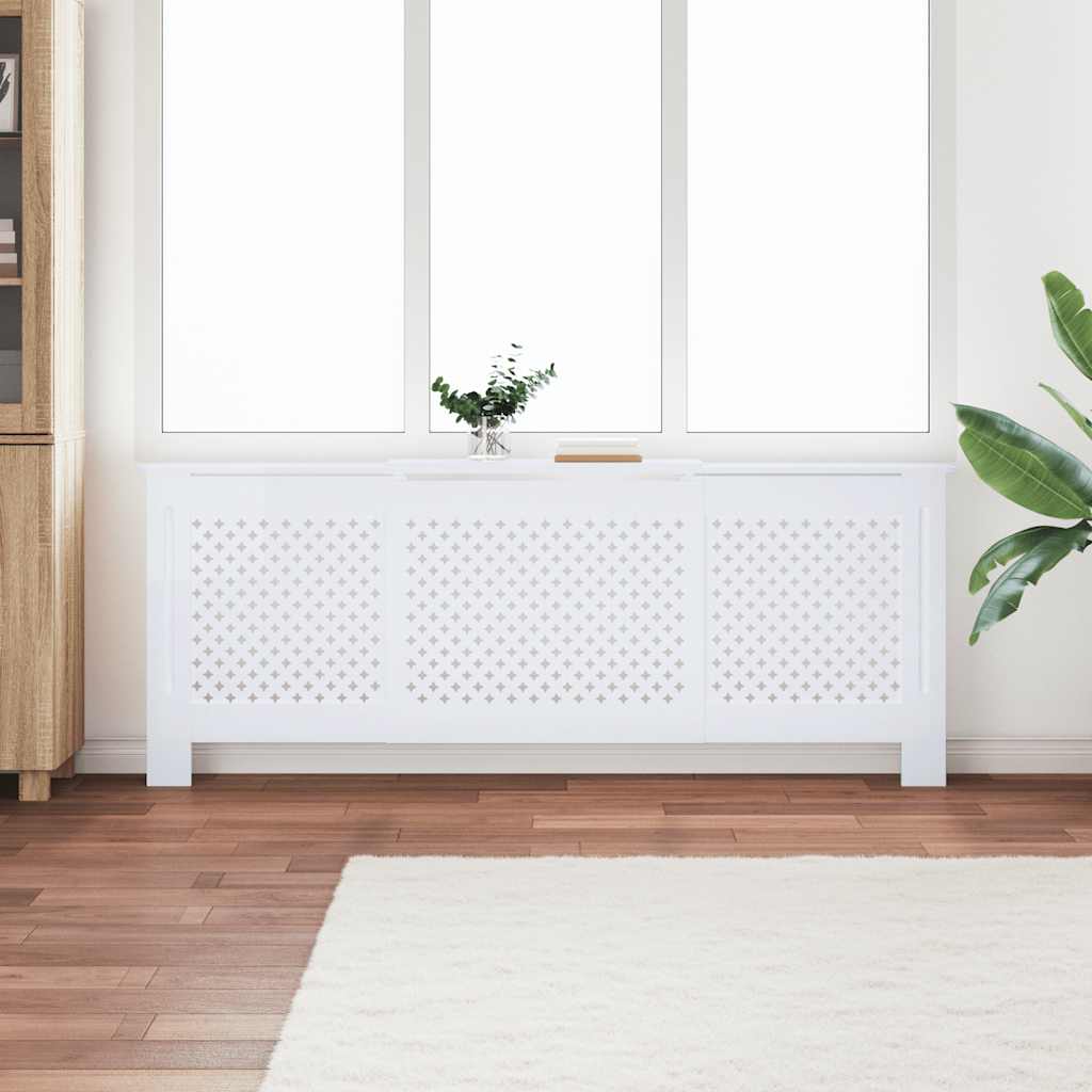 Vidaxl radiatorombouw 205 cm mdf wit