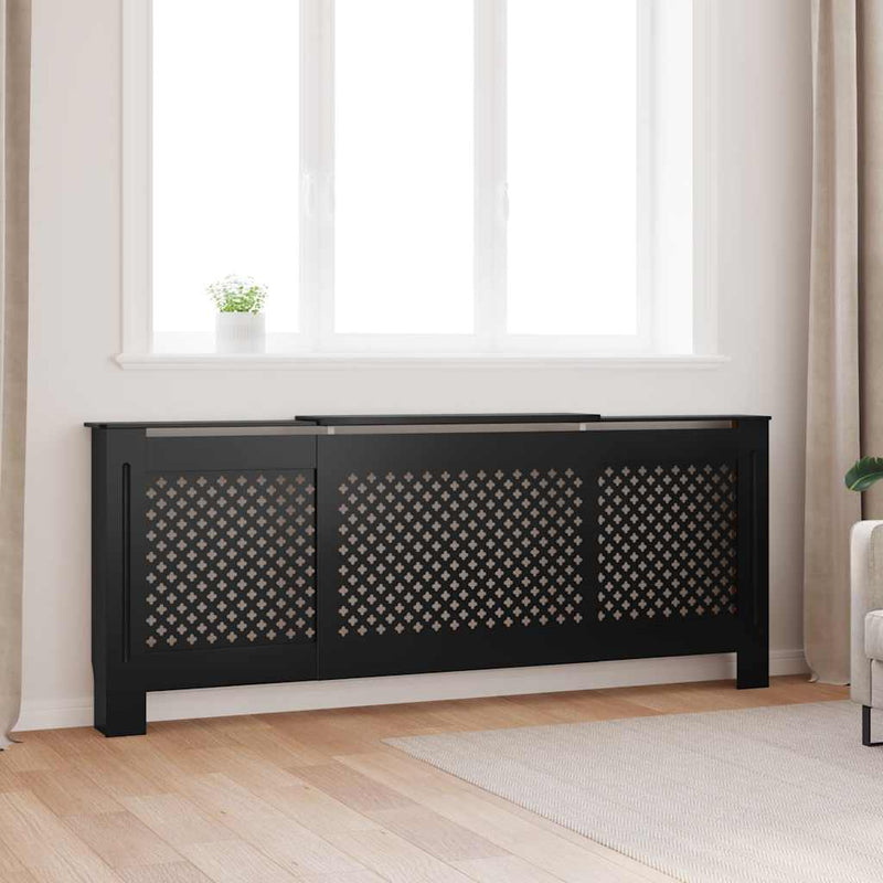 Vidaxl Radiatorom Construction 205 cm MDF nero