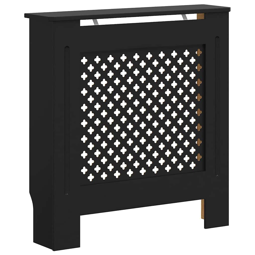 Vidaxl Construcción del radiador 78 cm MDF Negro