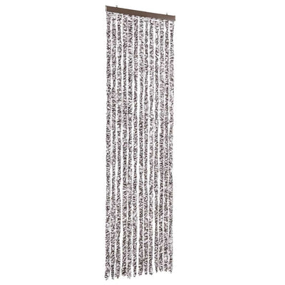 Cortina de mosca Vidaxl 56x200 cm Chenille Brown and Beige