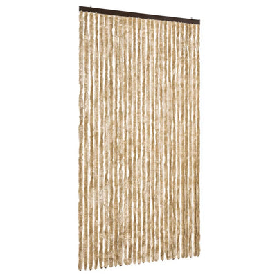 Cortina de mosca Vidaxl 118x220 cm chenille beige