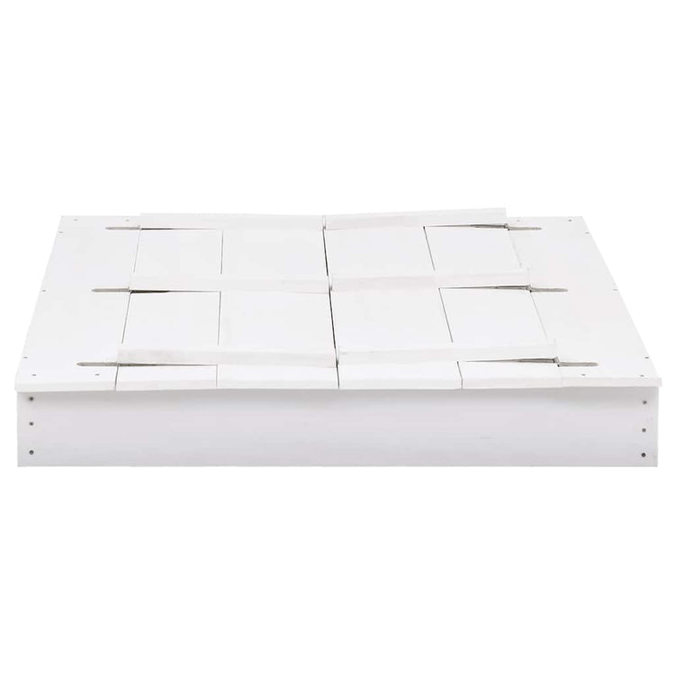 Vidaxl zandbak 95x90x15 cm vurenhout wit