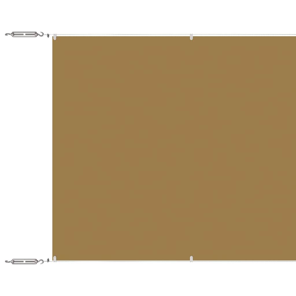Vidaxl Luifel verticale 100x1200 cm tessuto oxford beige