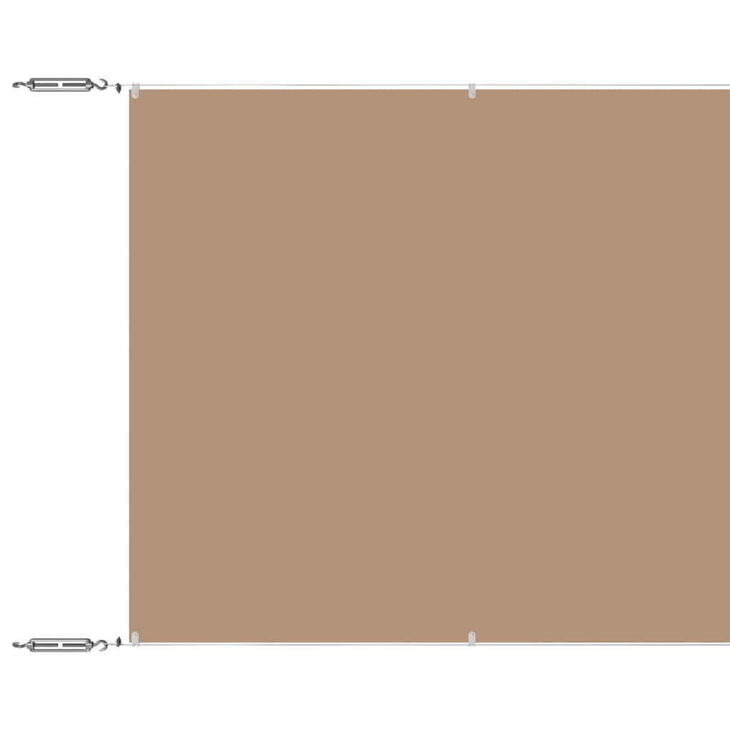 Vidaxl Luifel Vertical 100x1200 cm Oxford Fabric Taupe