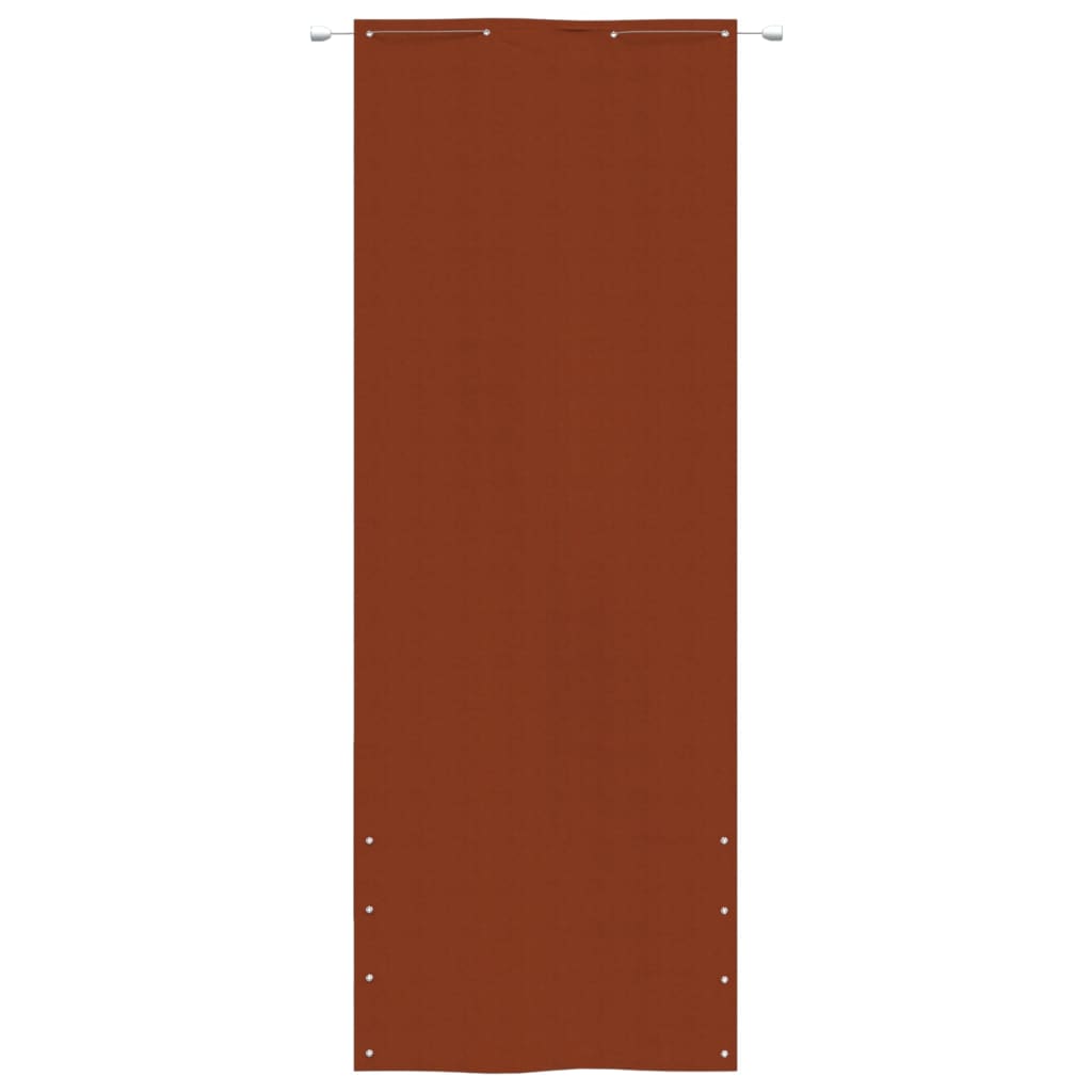 Pantalla de balcón Vidaxl 80x240 cm Oxford Fabric Terracotta -Coled